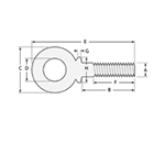 Eye Bolt with Shoulder by Delta Fastener