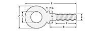 Eye Bolts w/ Shoulder for Sale